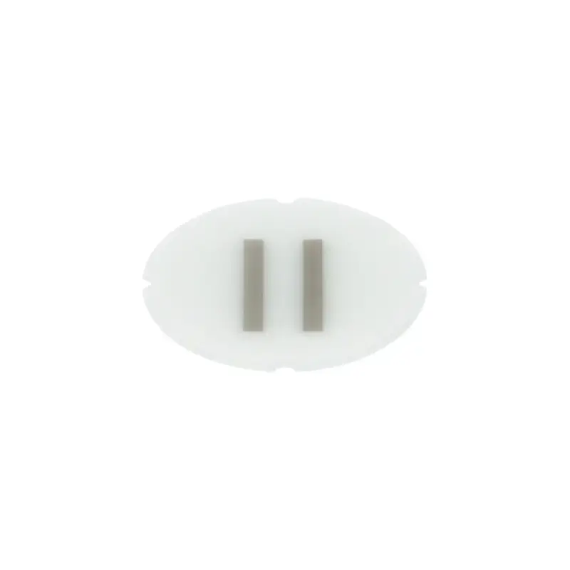 Produktfoto 1 von Einlegeschild für Leuchtdrucktaster, rund, milchig, Symbol: II*
