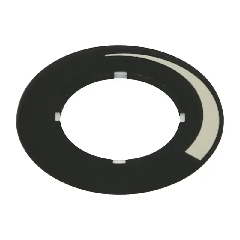 Produktfoto 1 von Bezeichnungsschild für Potentiometer, Schild schwarz, Symbol: Hochlauf