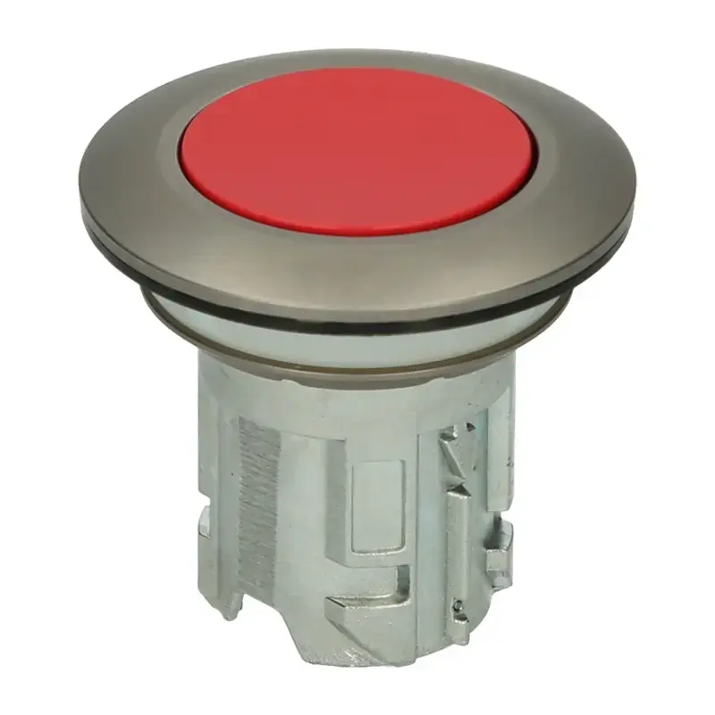 Produktfoto 1 von Drucktaster, 30mm, rund, Metall, matt, rot