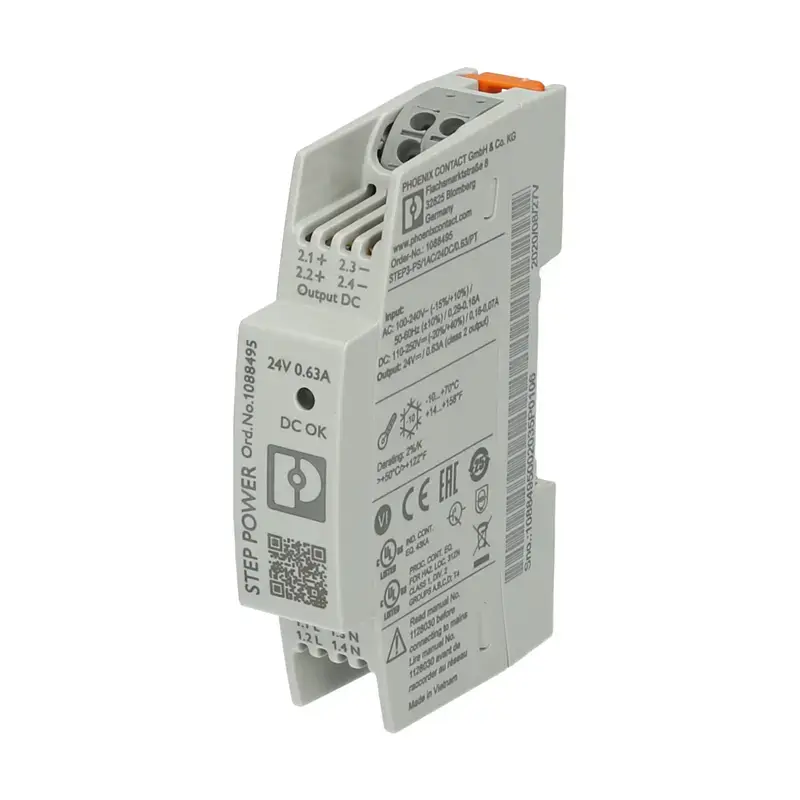 Produktfoto 1 von Schaltnetzteil PHOENIX 1088495 - STEP3-PS/1AC/24DC/0.63/PT