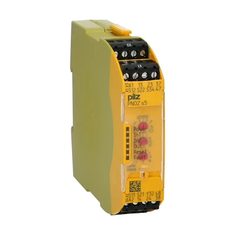 Produktfoto 1 von Sicherheitsrelais Pilz 750105 - PNOZ s5 24VDC 2 n/o 2 n/o t