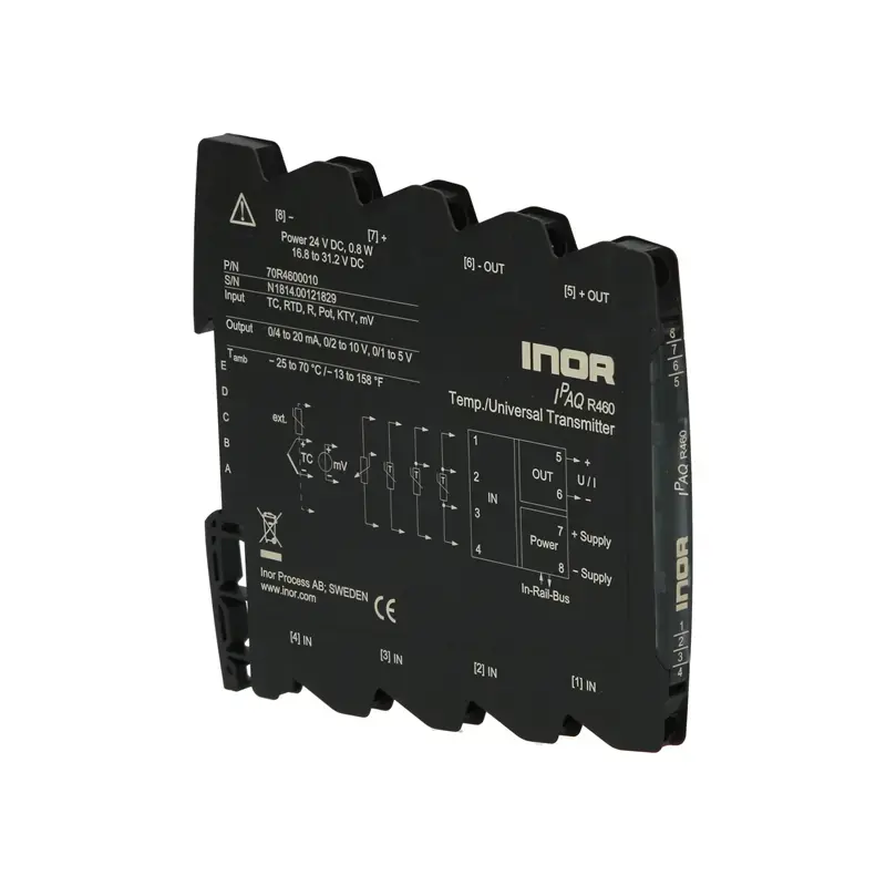Produktfoto 1 von Universal-Hutschienen-Temperaturtransmitter INOR IPAQ-R460 - 70R4600010