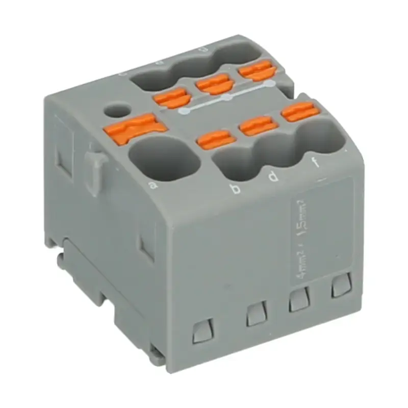 Produktfoto 1 von Verteilerblock PHOENIX 1047466 - PTFIX 4/6X1,5 GY