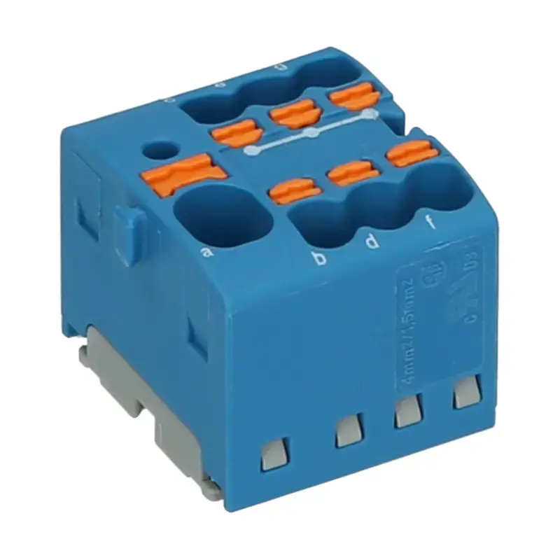 Produktfoto 1 von Verteilerblock PHOENIX 1047467 - PTFIX 4/6X1,5 BU