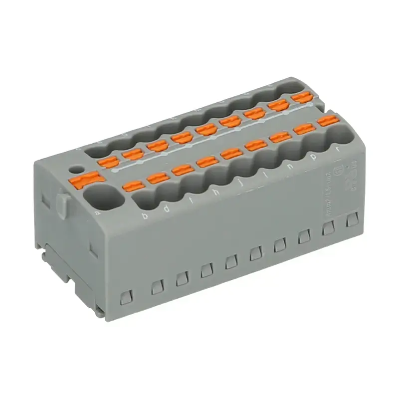 Produktfoto 1 von Verteilerblock PHOENIX 1047418 - PTFIX 4/18X1,5 GY