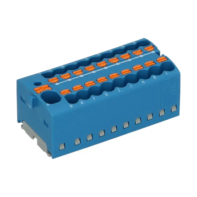 Produktfoto 1 von Verteilerblock PHOENIX 1047419 - PTFIX 4/18X1,5 BU