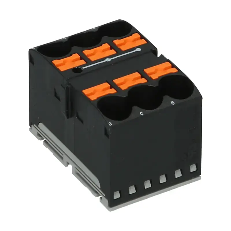 Produktfoto 1 von Verteilerblock PHOENIX 1082395 - PTFIX 6X10/S BK