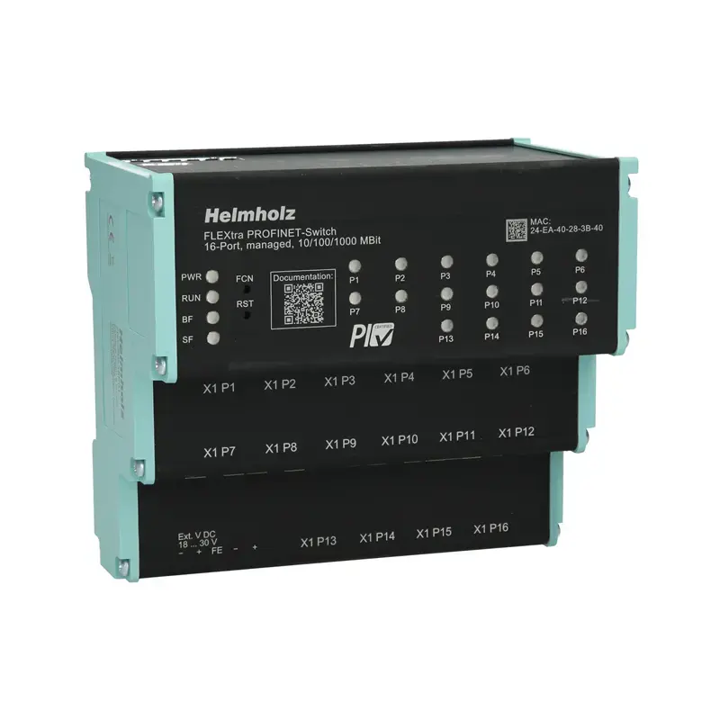 Produktfoto 1 von Managed PROFINET-Switch 16-Port Helmholz FLEXtra 700-855-16P01