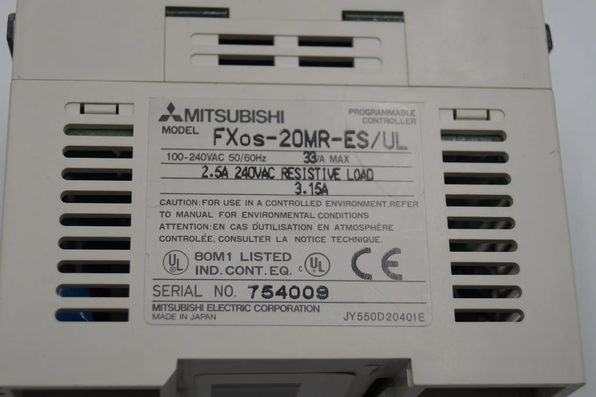 Produktfoto 1 von MITSUBISHI FXon-20MR-ES/UL // FXON-20MR-ES/UL