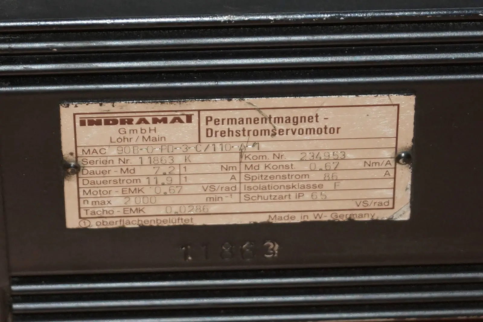 Produktfoto 1 von Indramat 90B-0-PD-3-C/110-A-1 + IFM RU-1000-105/L2