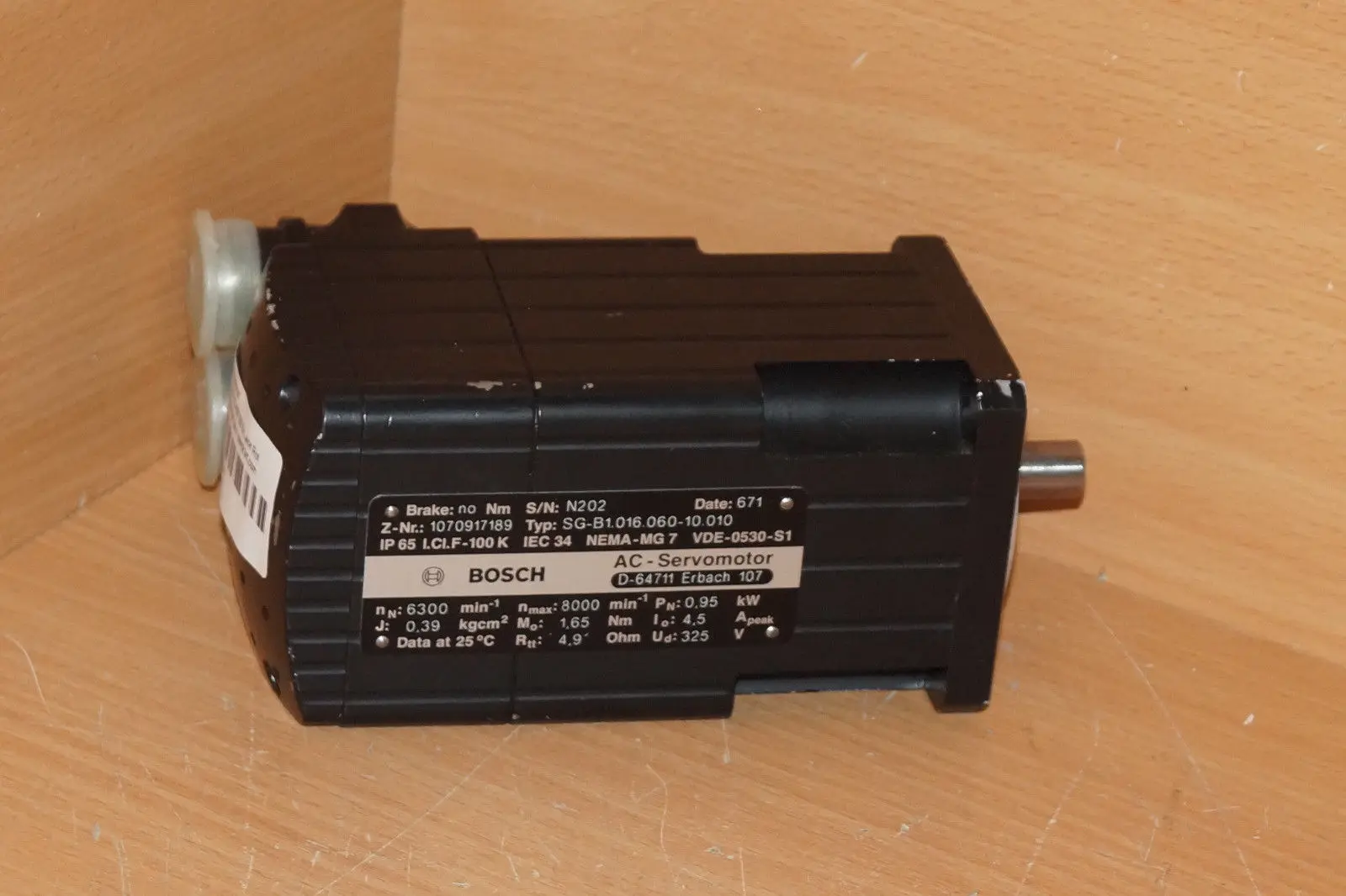 Produktfoto 1 von BOSCH AC SERVO MOTOR SG-B1.016.060-10.010
