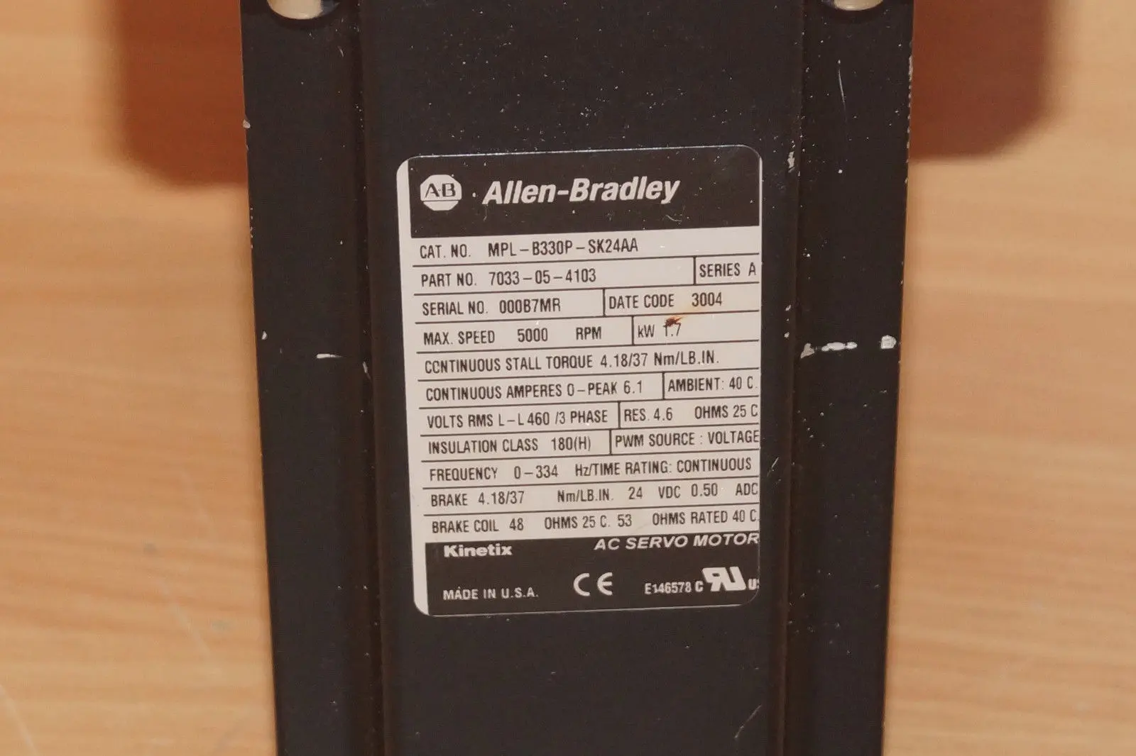 Produktfoto 1 von Allen Bradley MPL-B33OP-SK24AA + Alpha SP 100G-MF2 20 - 0G1-2S