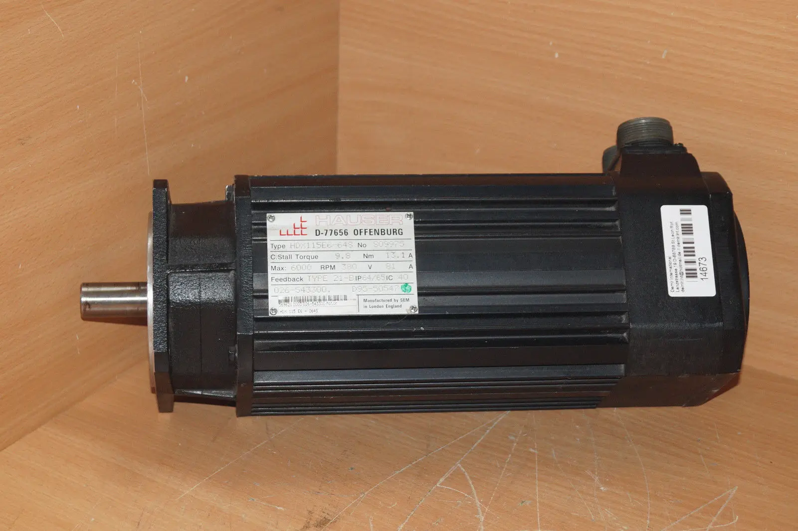 Produktfoto 1 von Parker Servomotor HDX115E6-64S1