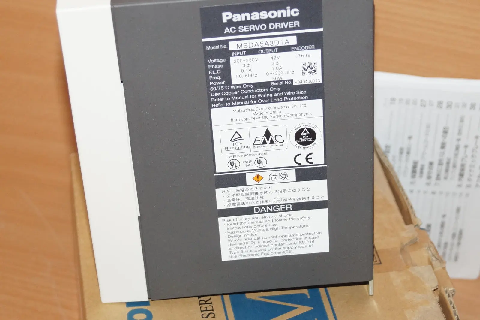 Produktfoto 1 von Panasonic MSDA5A3D1A AC Servo Driver