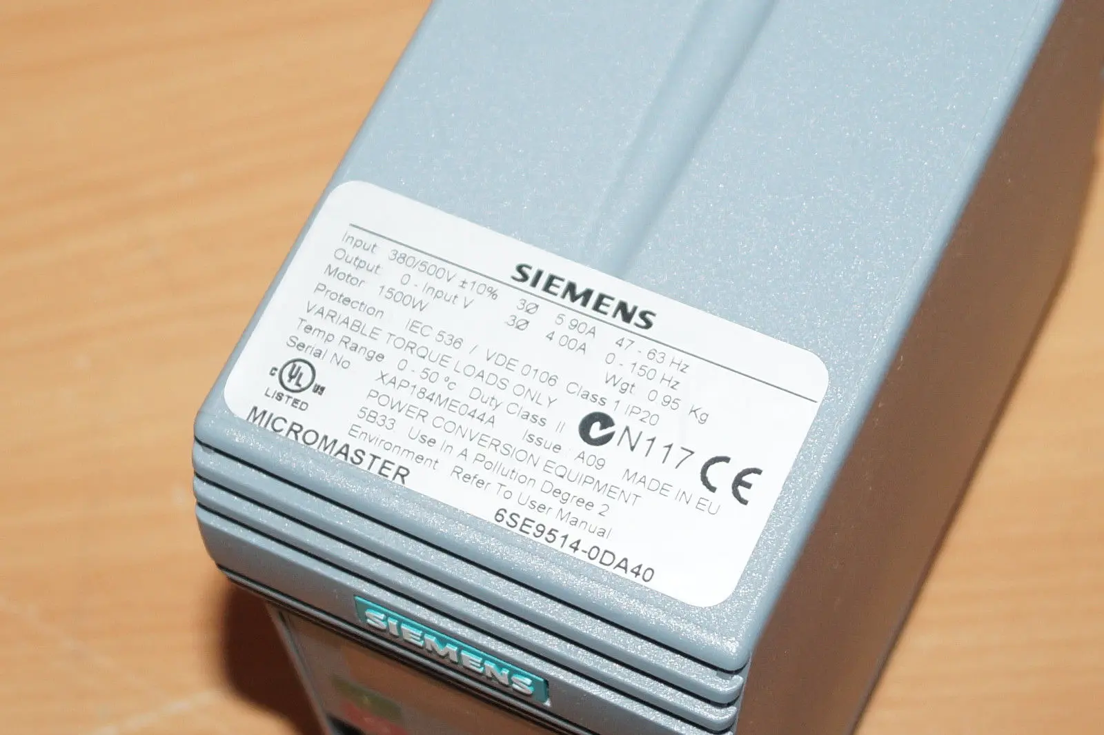 Produktfoto 1 von Siemens 6SE9514-0DA40 Micromaster 6SE9 514-0DA40