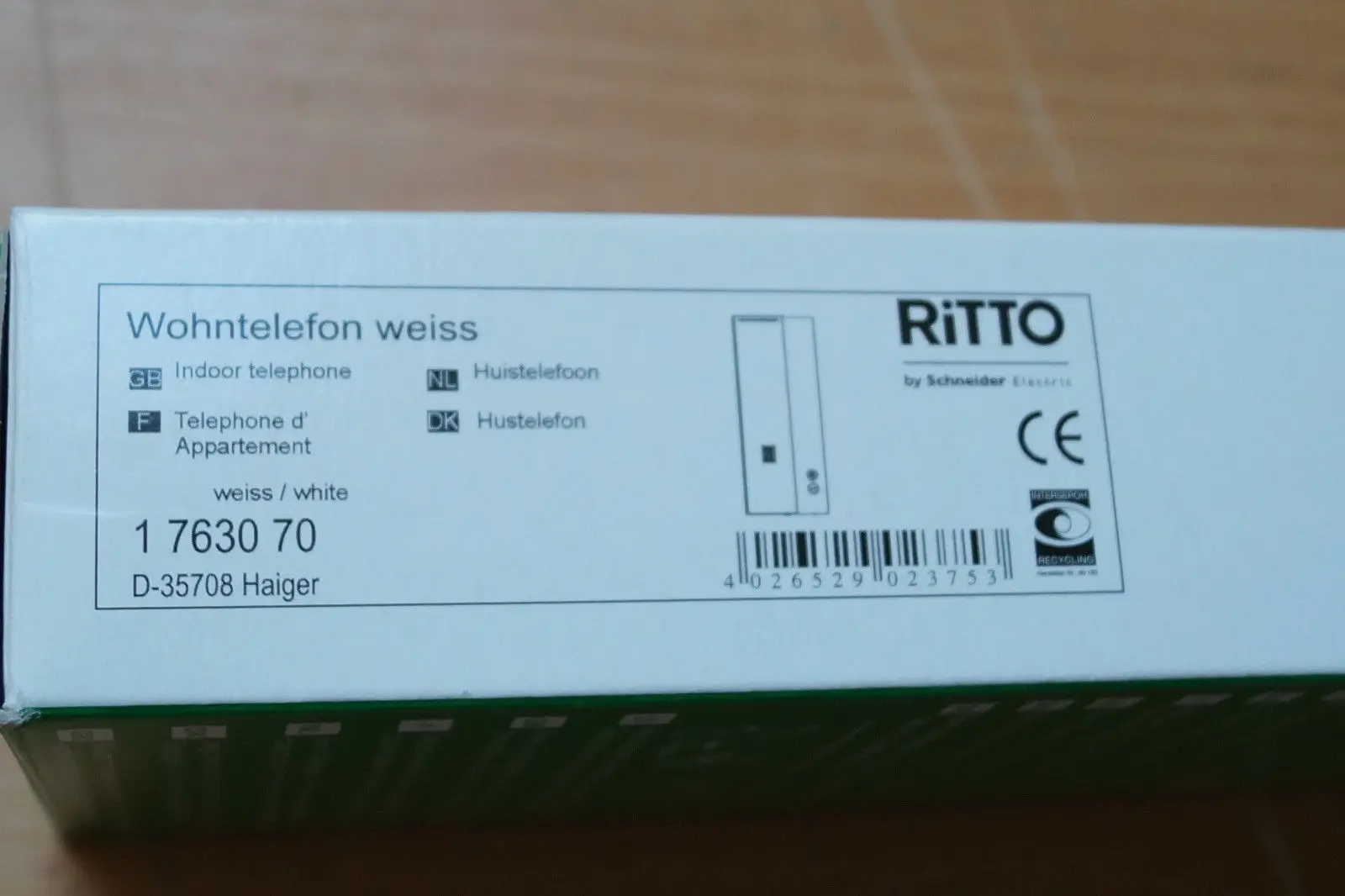 Produktfoto 1 von Ritto 1 7630/70 Wohntelefon Weiss