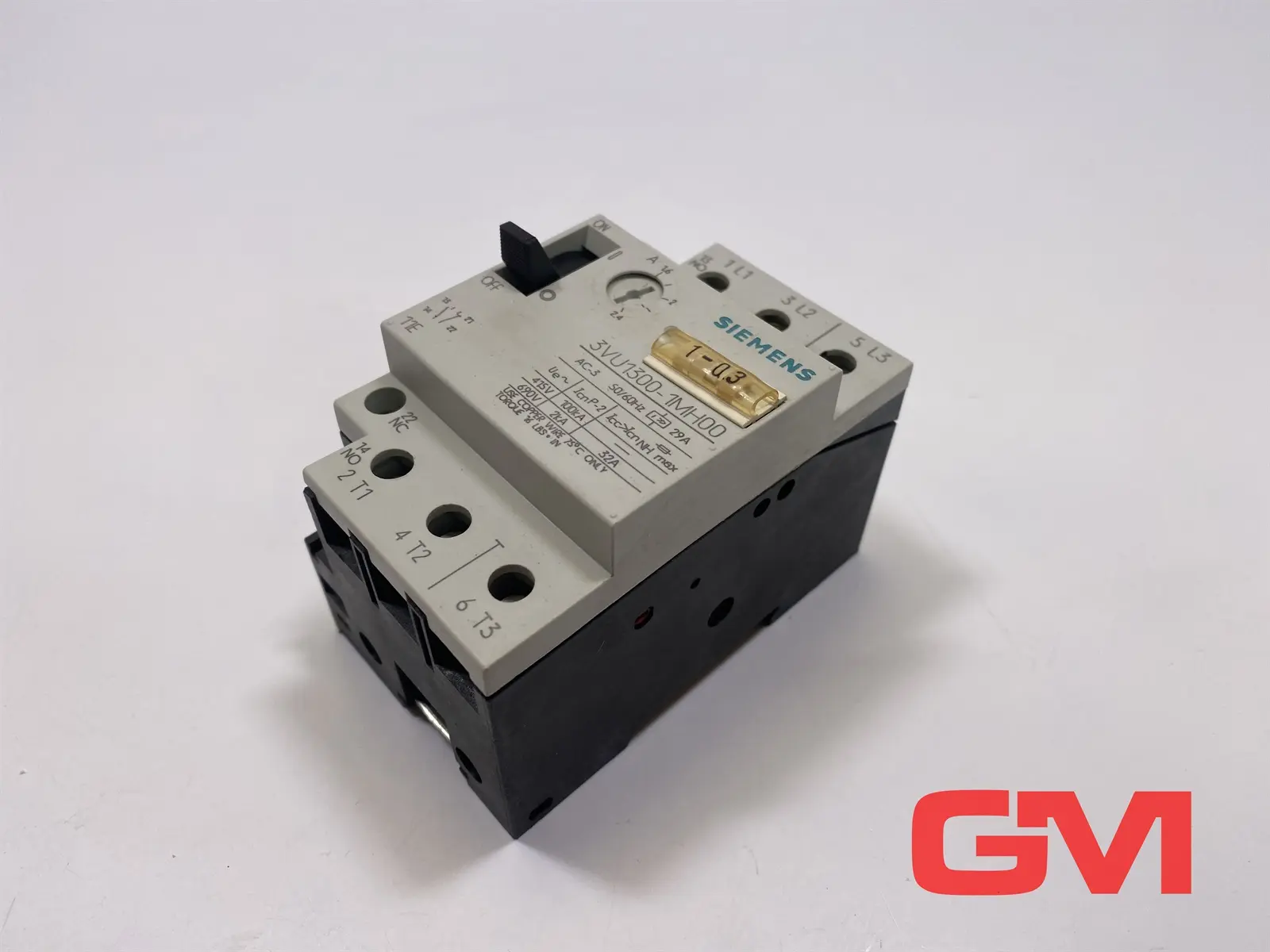 Produktfoto 1 von Siemens Leistungsschalter 3VU1300-1MH00 circuit breaker 1,6-2,4A 1NO + 1NC 690V