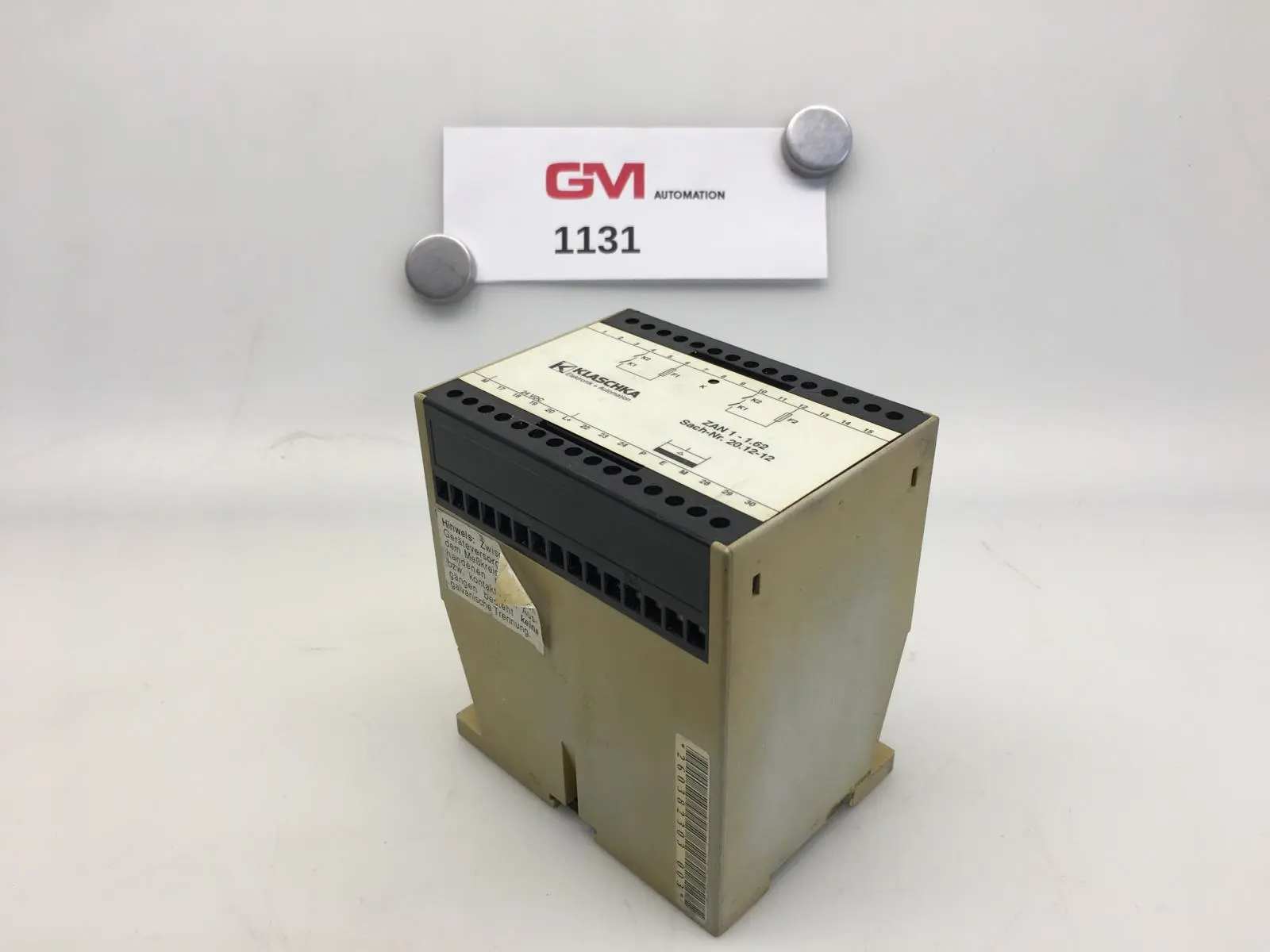 Produktfoto 1 von Klaschka Sicherheitsrelais ZAN 1-1.62 Messrelais Safety Measuring Relay 24 V DC