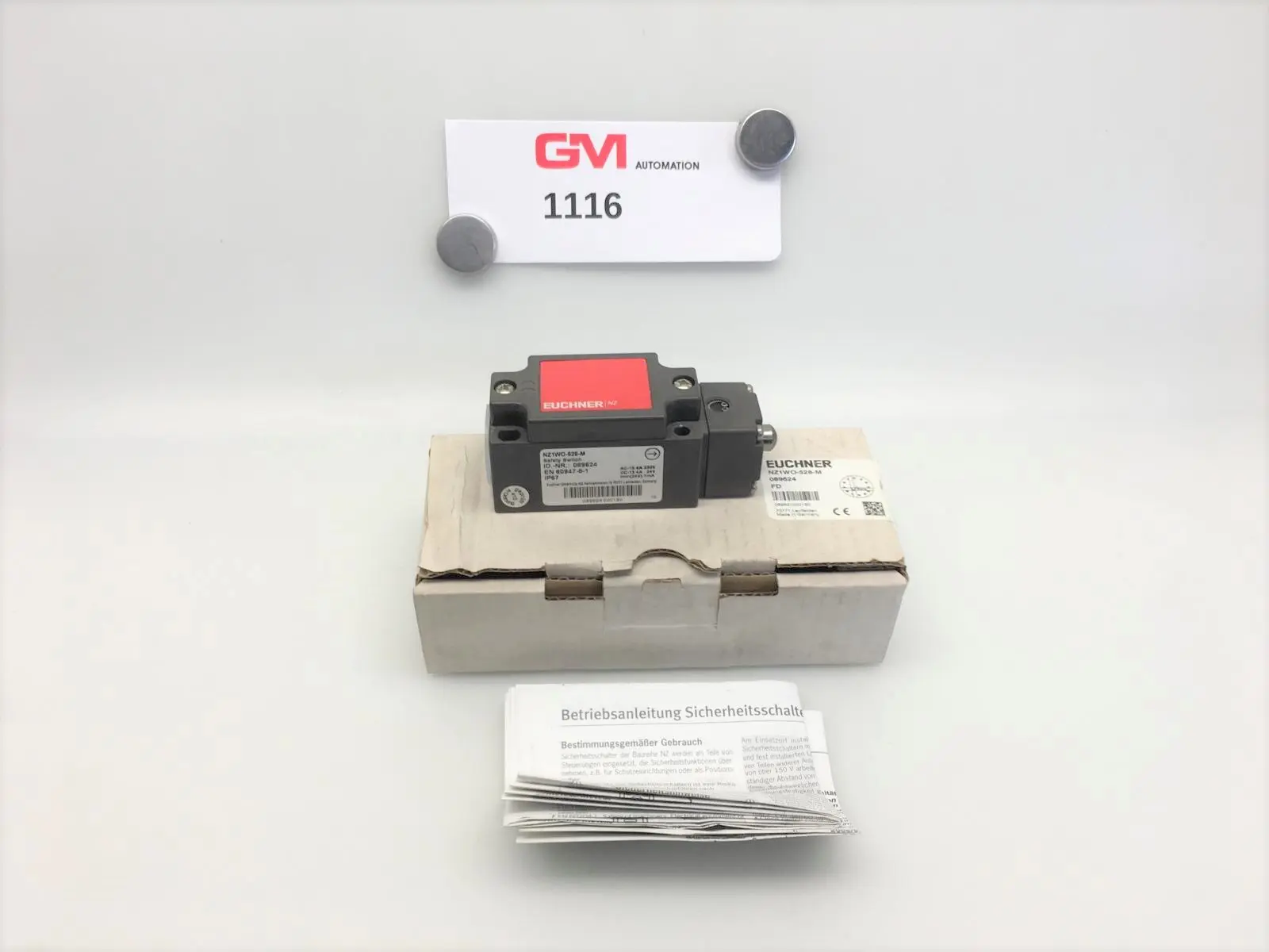 Produktfoto 1 von Euchner Sicherheitsschalter NZ1WO-528-M 089624 NZ.WO safety switch dome plunger