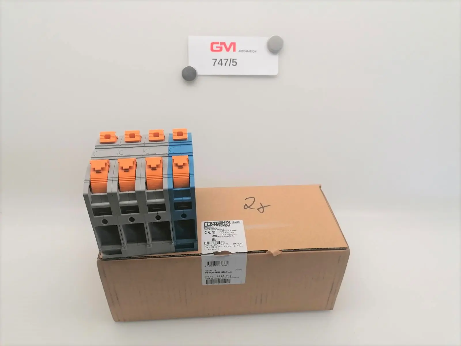 Produktfoto 1 von 2x Phoenix Contact Hochstromklemme PTPOWER 95-3L/N 3260112 terminal block