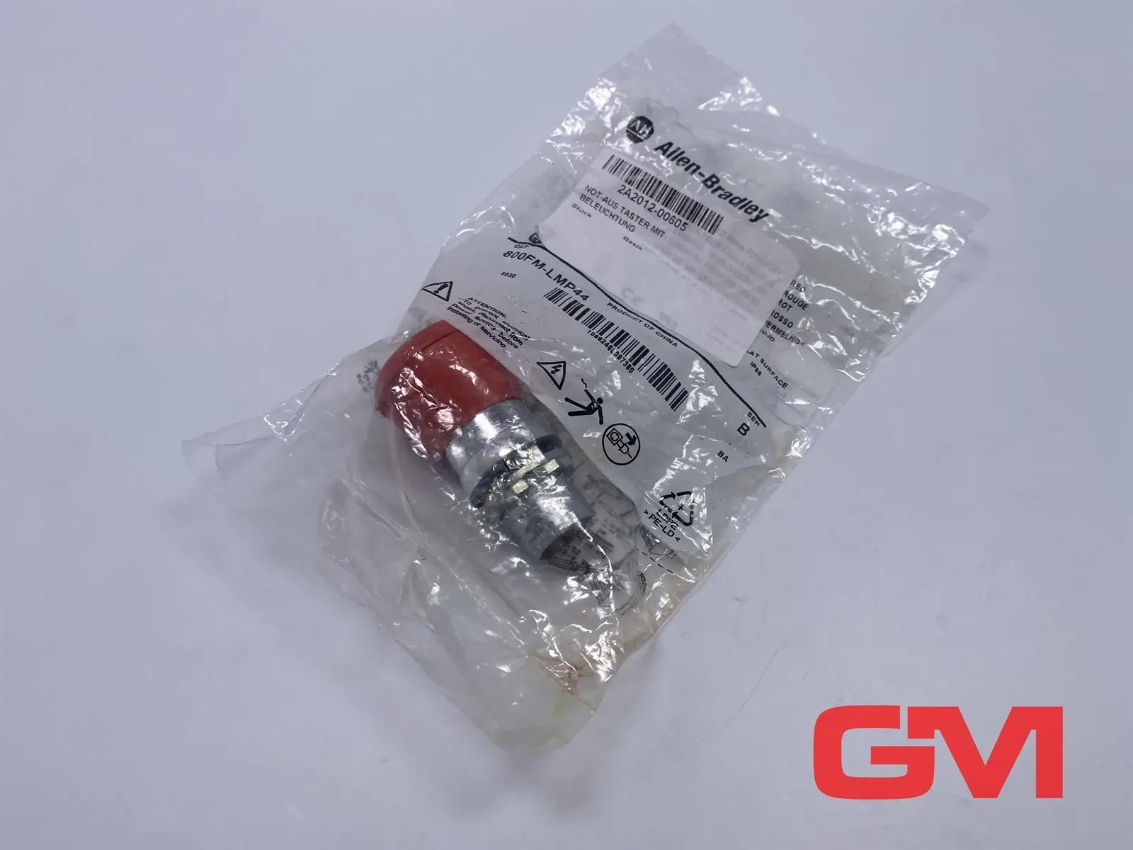 Produktfoto 1 von Allen-Bradley Not-Aus Schalter 800FM-LMP44 pushbutton beleuchtet Rot Serie B