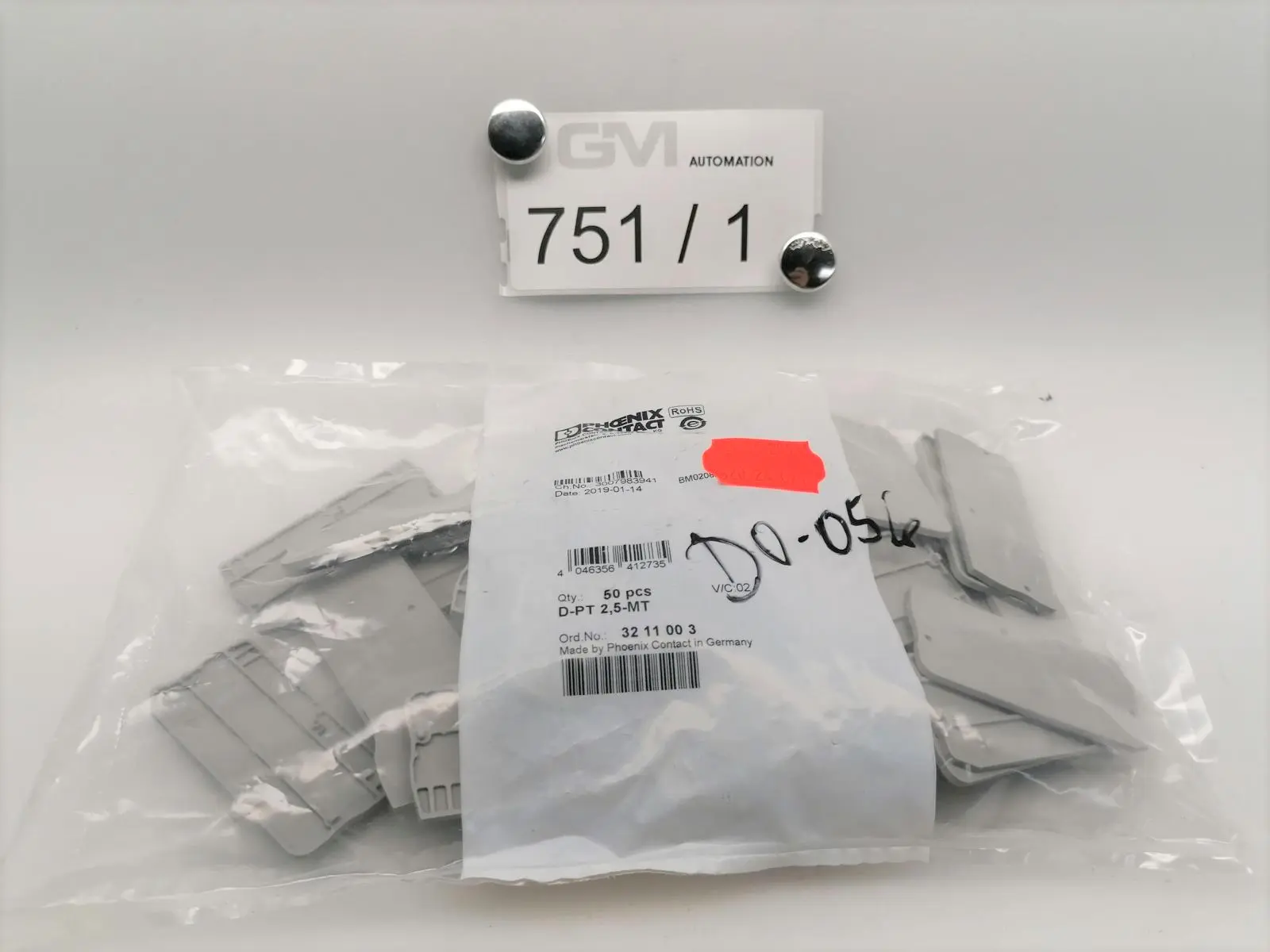 Produktfoto 1 von VPE 50x Phoenix Contact Abschlussdeckel D-PT 2,5-MT 3211003 end cover Deckel
