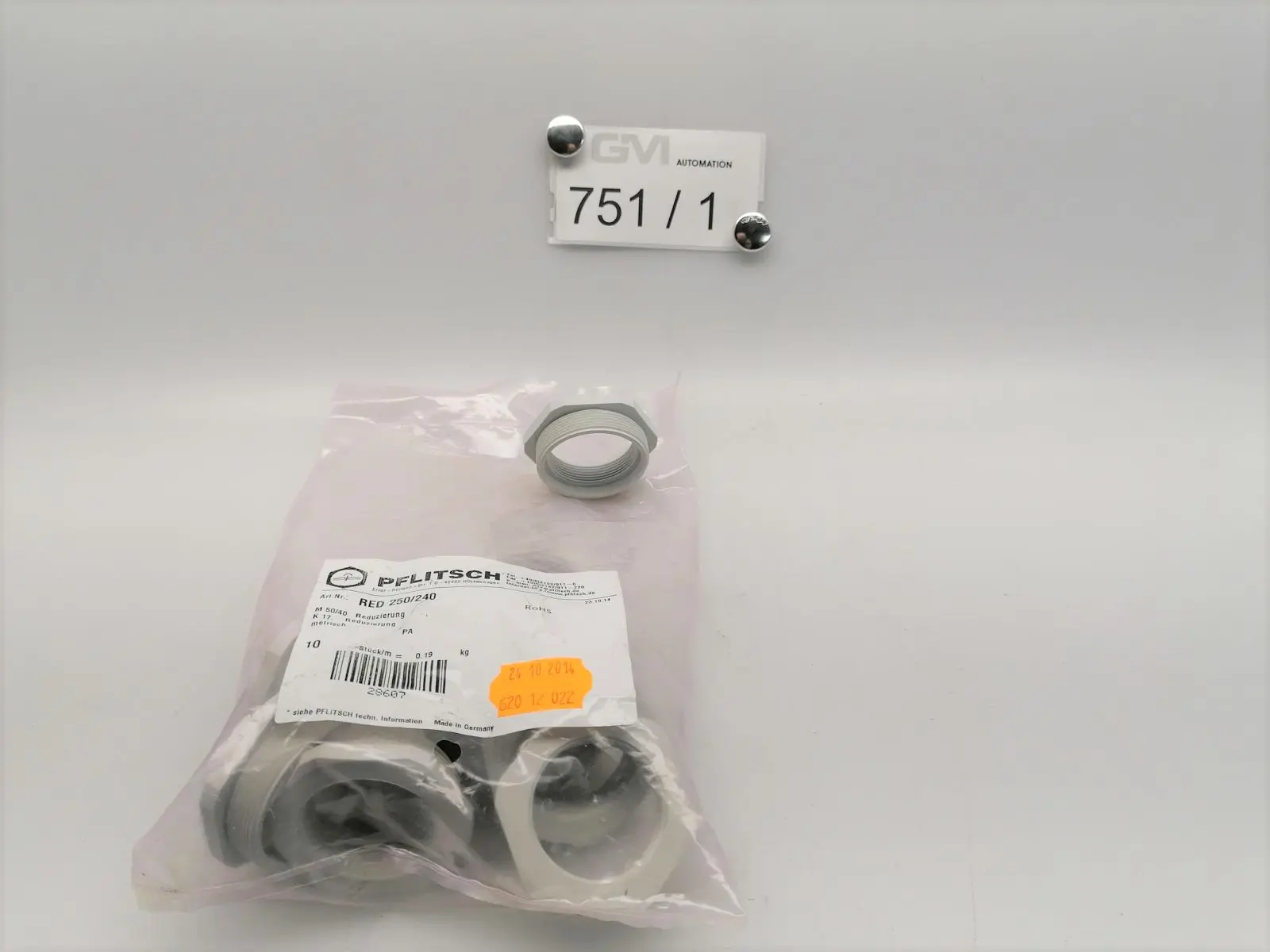 Produktfoto 1 von VPE 10x Pflitsch Reduzierung RED 250/240 28607 metrisch M 50/40 Kunststoff