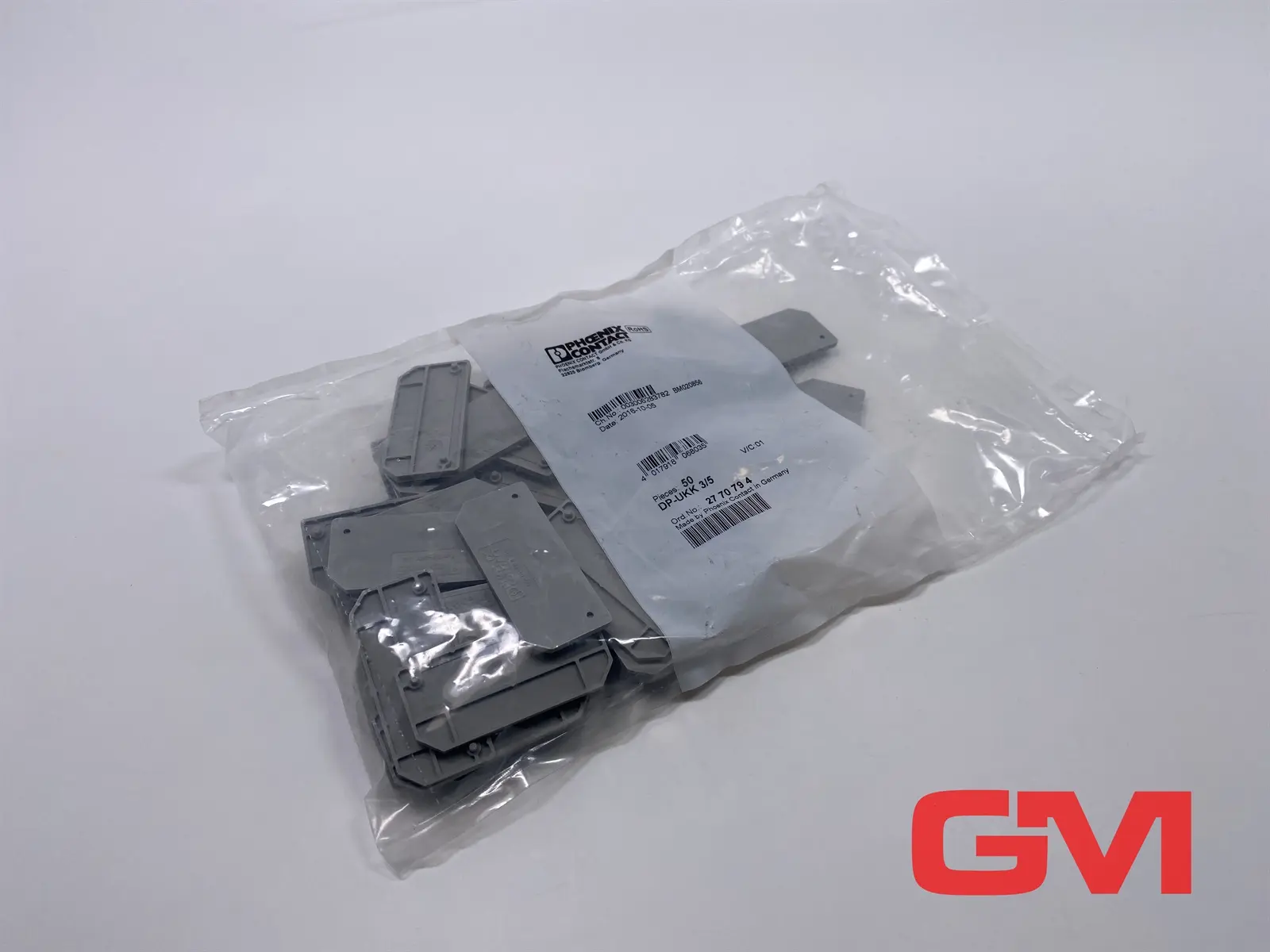 Produktfoto 1 von VPE 50x Phoenix Contact Distanzplatte DP-UKK 3/5 spacer plate 2770794 grau