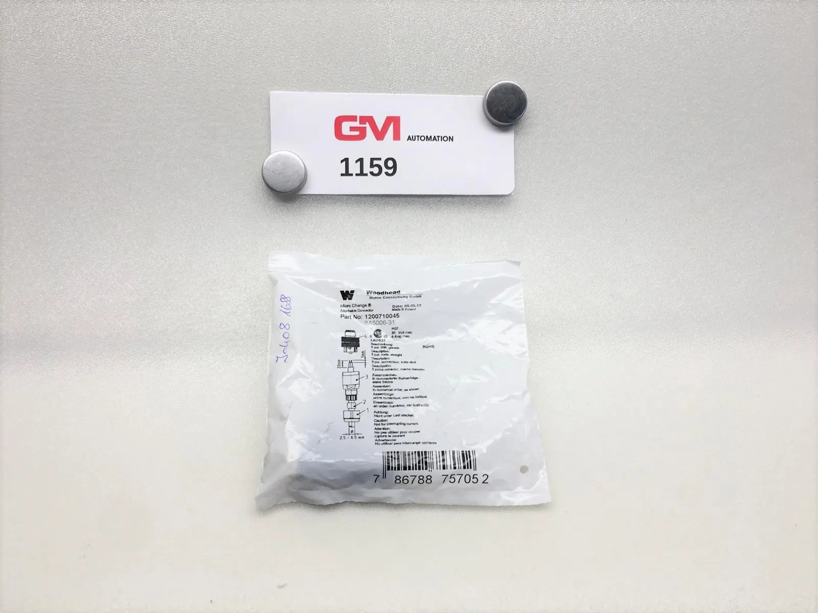 Molex Woodhead Steckverbinder 1200710045 8A5006-31 5polig Micro Change Connector