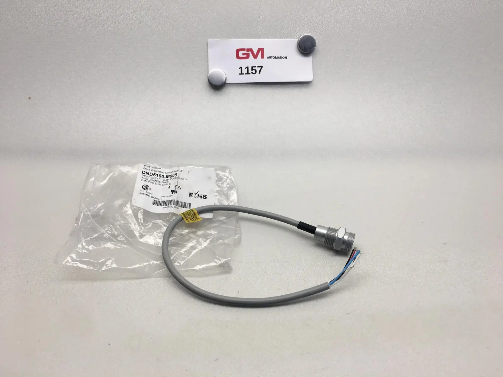 Produktfoto 1 von Brad Harrison Kabel 5-polig DND5100-M005 Devicenet 5P-Cable assembly 0,5m PVC