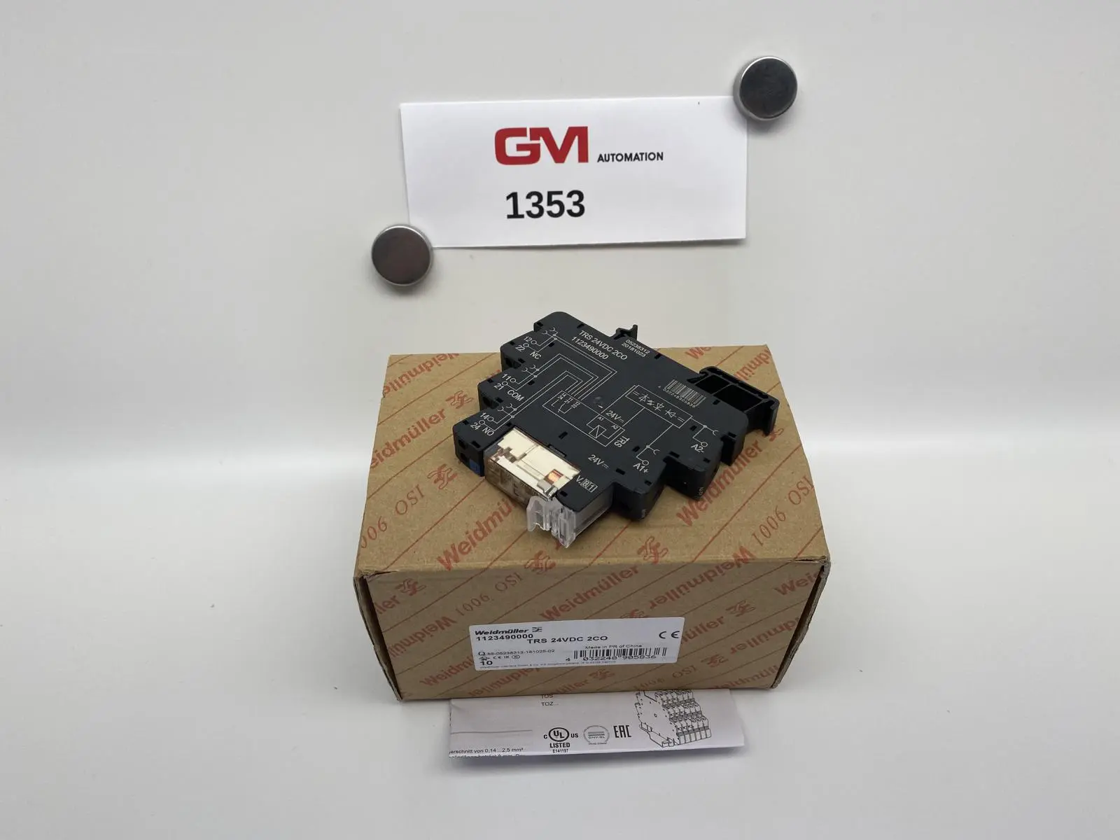 Produktfoto 1 von 1 x Weidmüller Koppelrelais TRS 24VDC 2CO coupling Relay Unit 1123490000 Relais