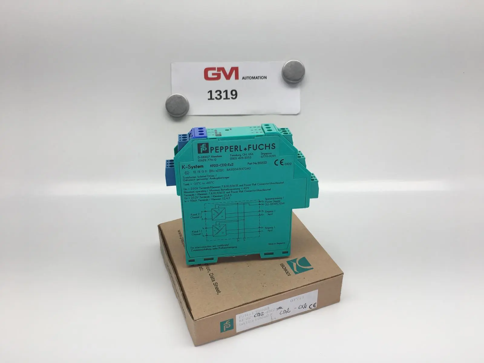 Produktfoto 1 von Pepperl + Fuchs Ausgangstreiber KFD2-CD2-EX2 Current Driver 123522 K-System
