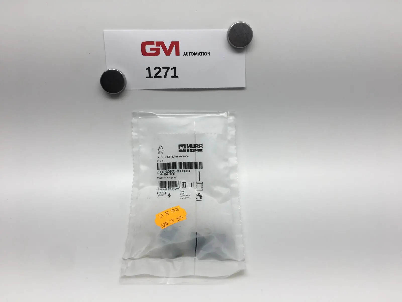 Produktfoto 1 von Murr Elektronik Ventilstecker 7000-30105-0000000 SVS Eco LED 24V 1,5A valve plug