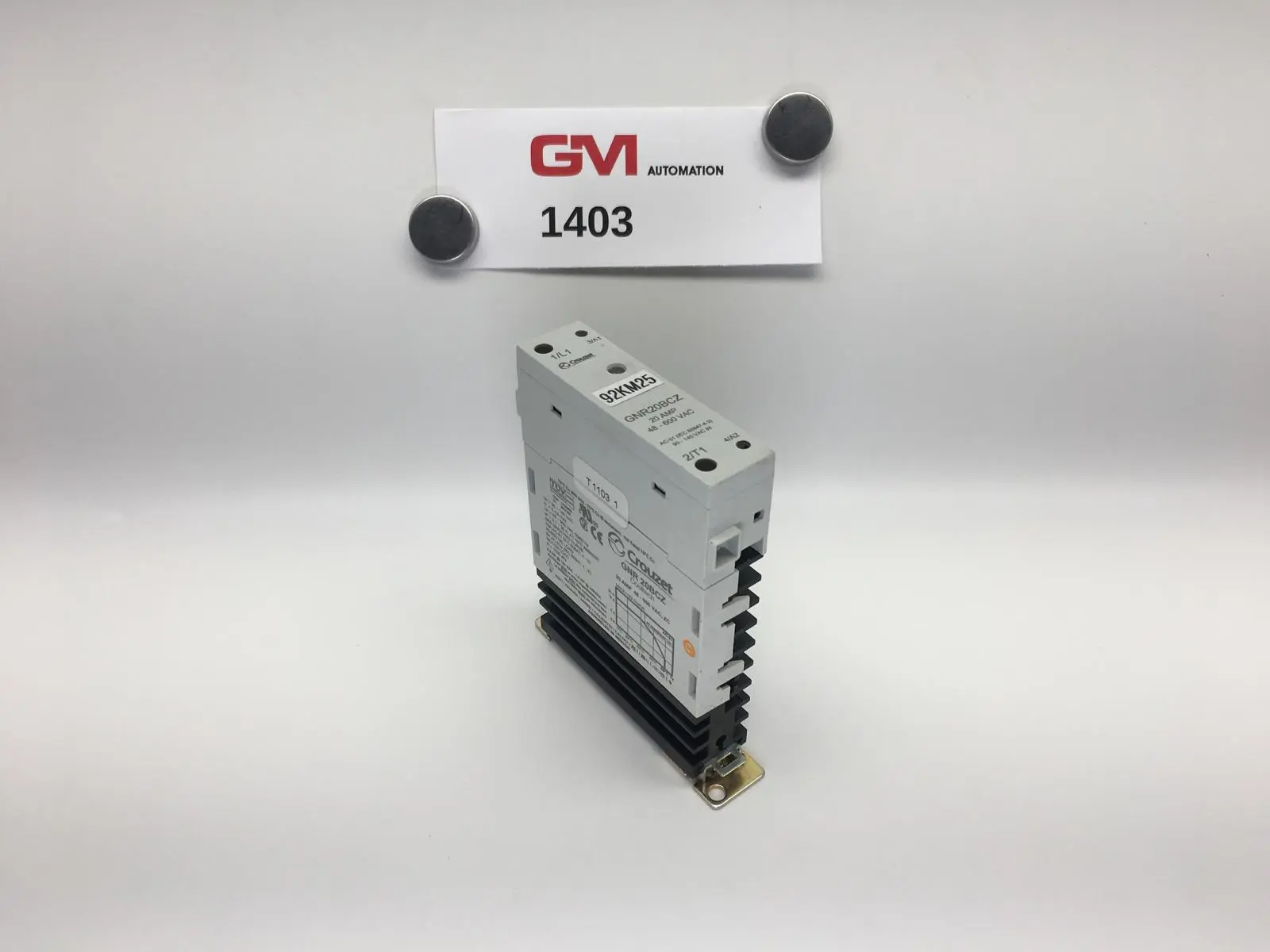 Produktfoto 1 von Crouzet Halbleiterrelais GNR 20BCZ Relais Solid State Relay 20A 48-600 VAC