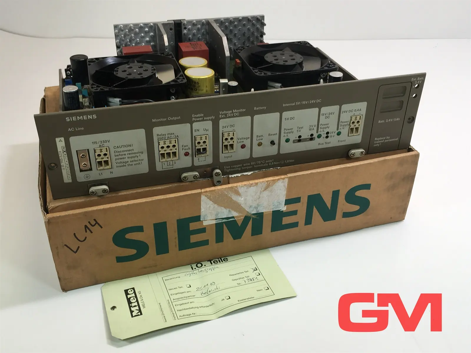 Produktfoto 1 von Siemens Stromversorgung 6ES5955-3LC14 Power Supply Version 9 Simatic S5
