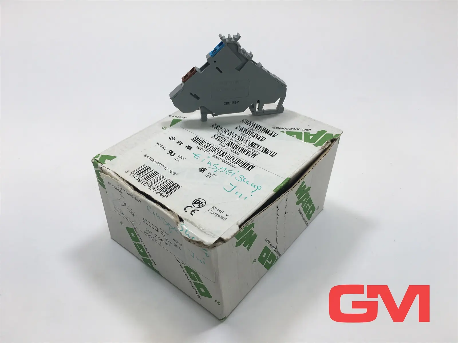 Produktfoto 1 von 20 x Wago 3-Leiter-Initiatoreneinspeiseklemme 280-567 terminal block 2,5 mm²