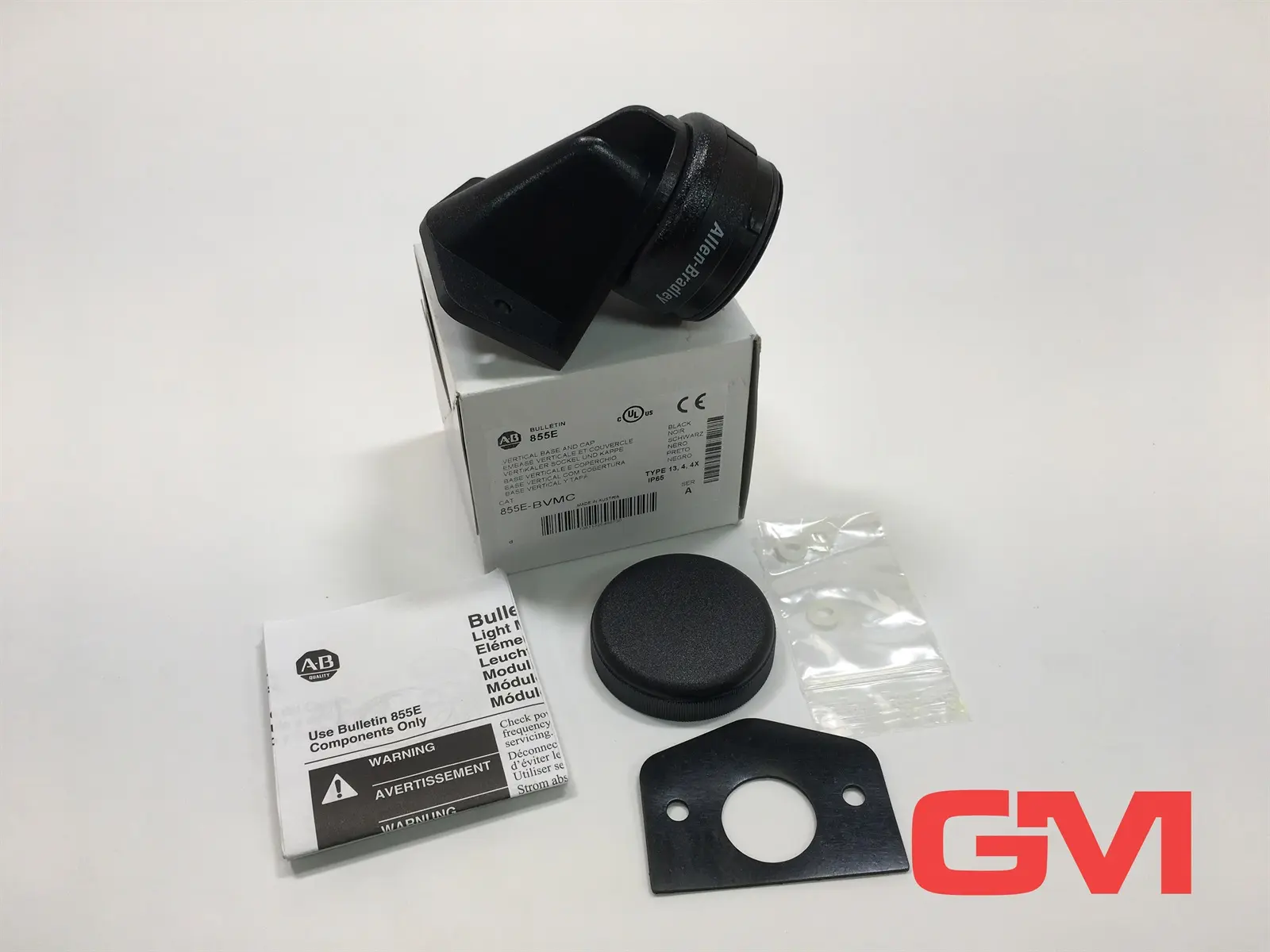 Produktfoto 1 von Allen-Bradley Vertikaler Sockel und Kappe 855E-BVMC verical base and cap Serie A