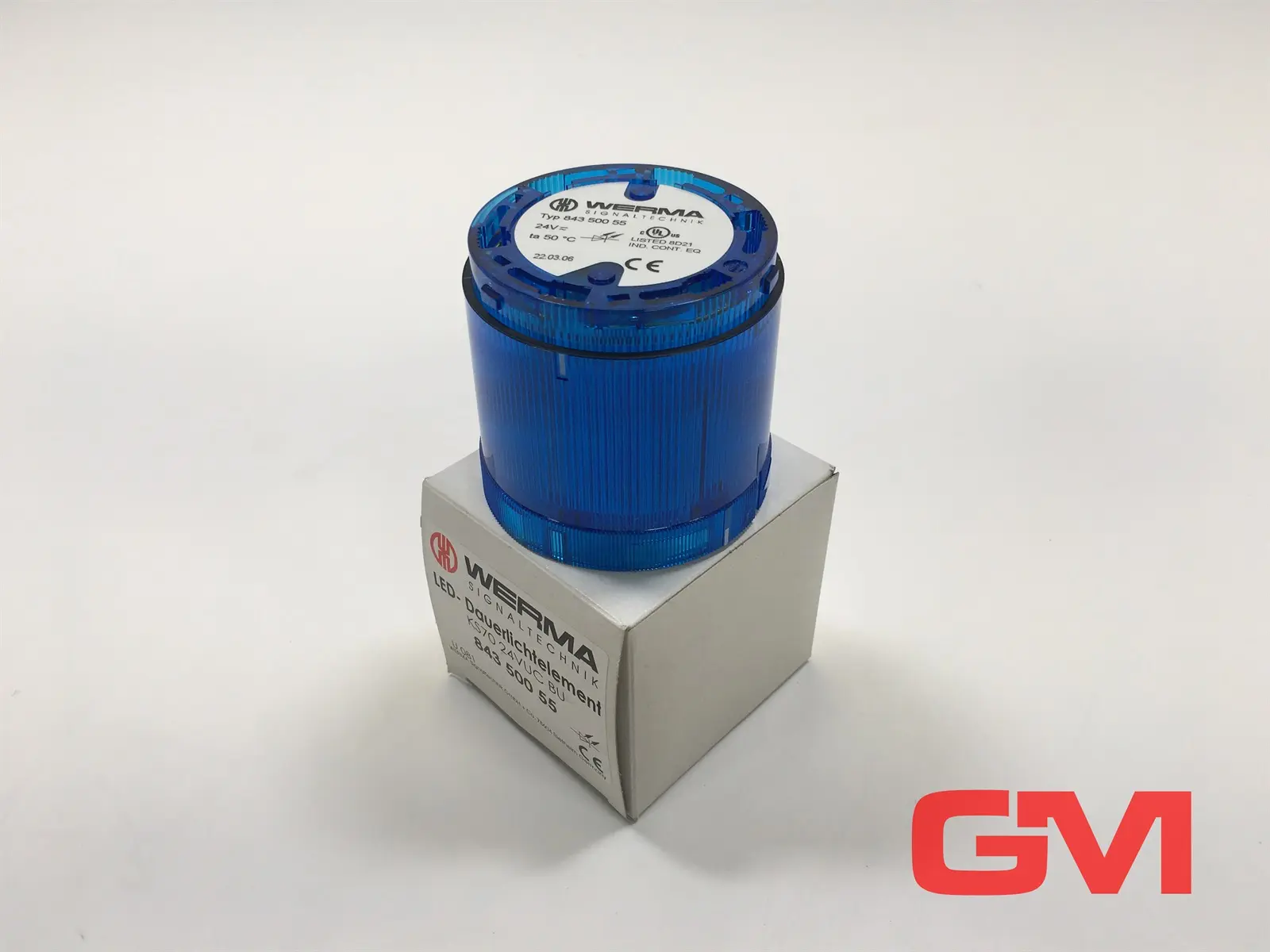 Produktfoto 1 von Werma LED-Dauerlichtelement KS7024VUC BU permanent light element 84350055 blau