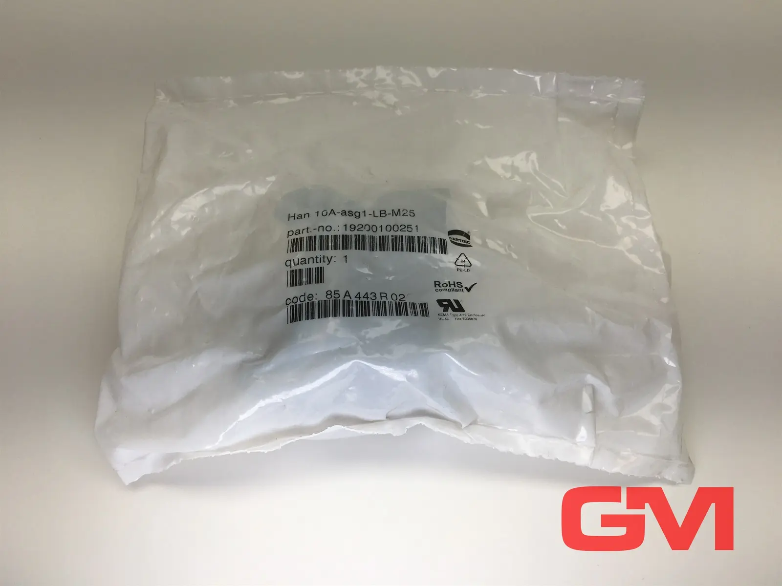 Produktfoto 1 von Harting Sockelgehäuse 19200100251 surface mounted housing Han 10A-asg1-LB-M25
