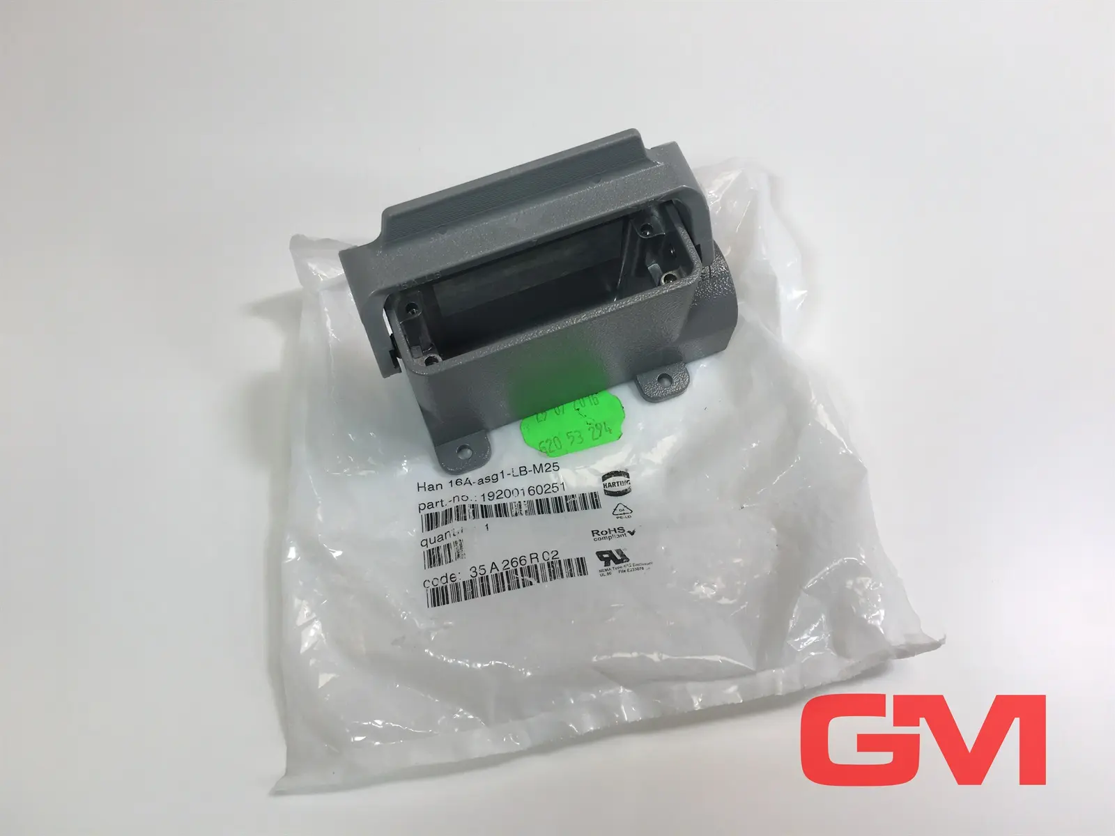 Produktfoto 1 von Harting Anbaugehäuse 19200160251 Han 16A-asg1-LB-M25 standard housing 16A Han A