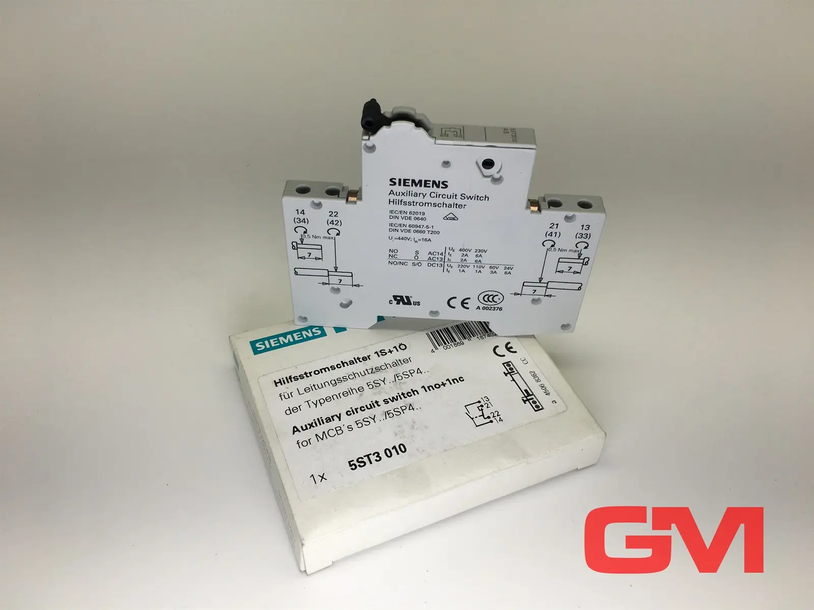 Produktfoto 1 von Siemens Hilfsstromschalter 5ST3010 auxiliary circuit switch 1NO+1NC 5SY