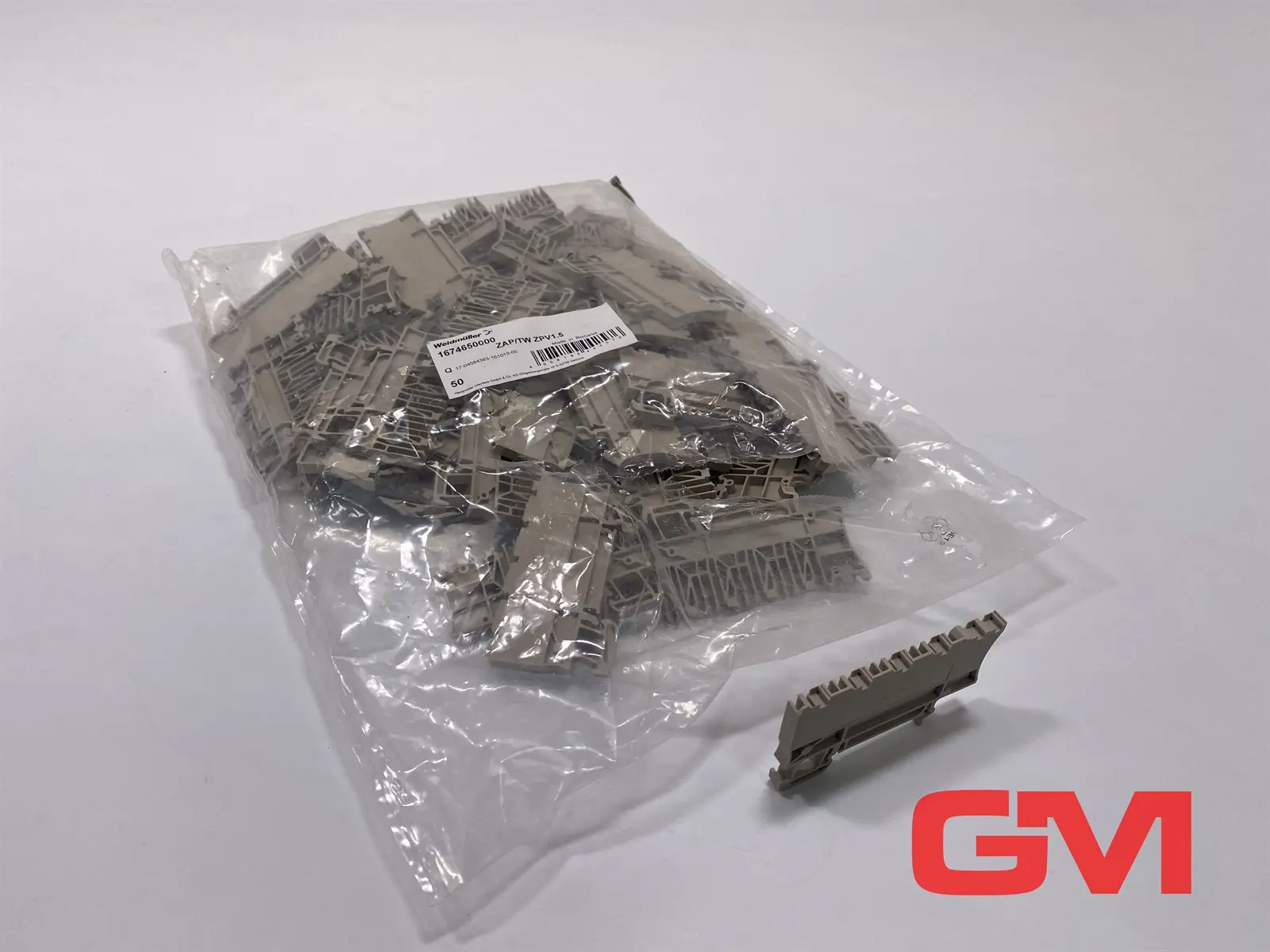 Produktfoto 1 von VE 50x Weidmüller Abschlussplatte ZAP/TW ZPV1.5 end plate 1674650000 Z-Reihe
