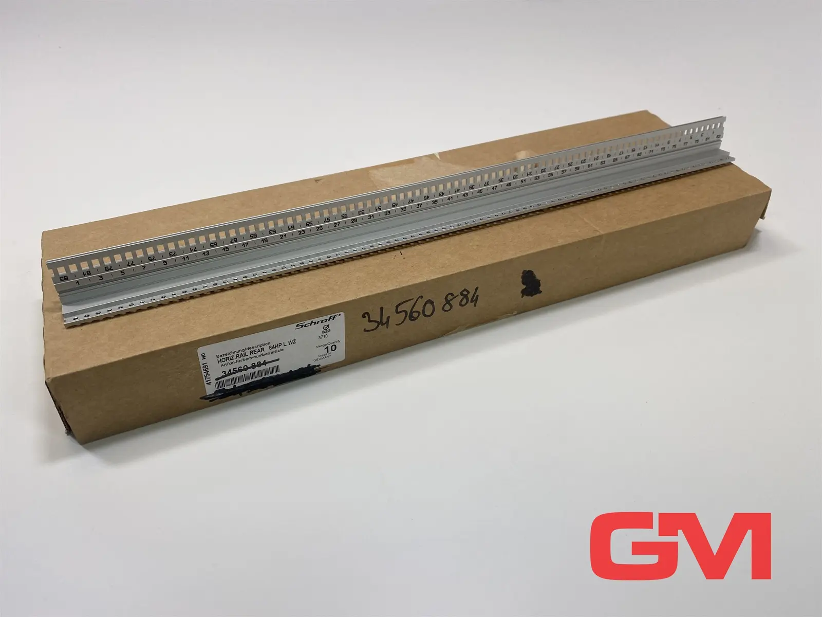 Produktfoto 1 von VE 10x Schroff Modulschiene hinten 34560-884 horizontal rail Typ L-WZ 84 TE
