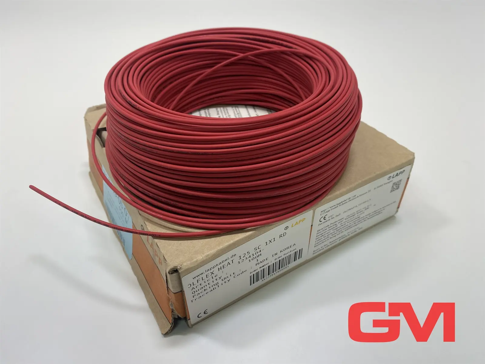 Produktfoto 1 von LAPP Litze ÖLFLEX® HEAT 125 SC 1 x 1 mm² Rot single core red 1234104 100m Ring