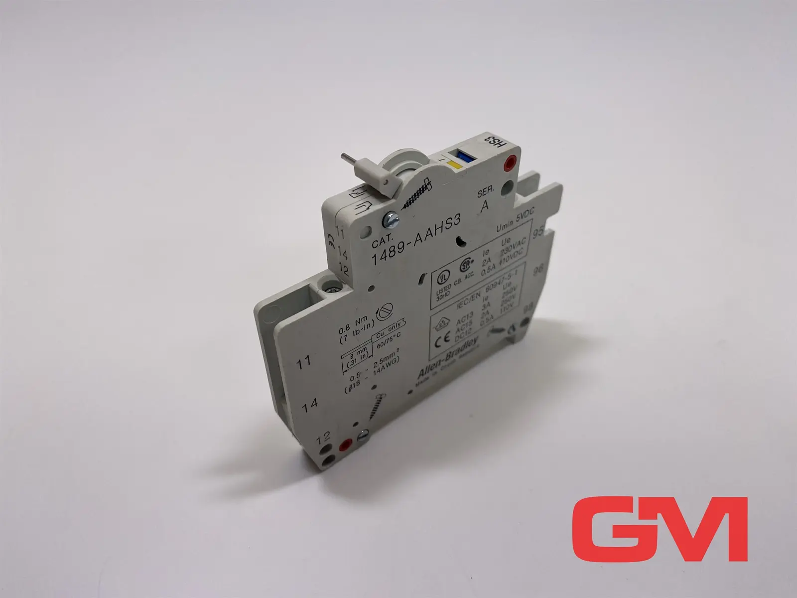 Produktfoto 1 von Allen-Bradley Hilfsschütz 1489-AAHS3 auxiliary contact 1NO + 1NC 5V DC Serie A