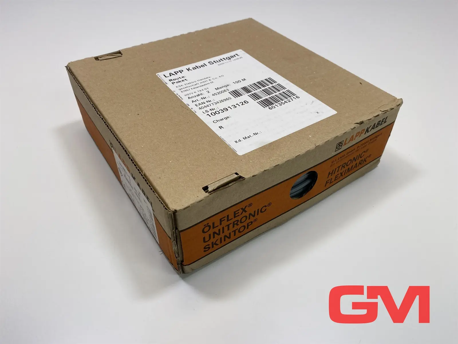 Produktfoto 1 von VE 2x Lapp Einzeladerleitung 1x4mm² grau H07V-K cable grey 4520063 100m