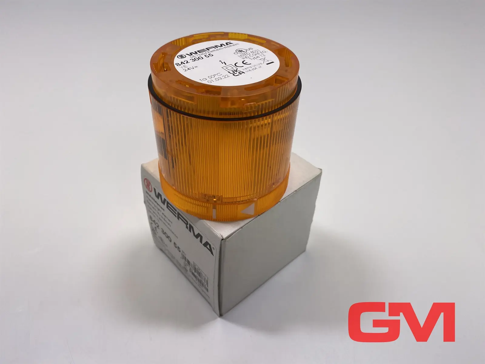 Produktfoto 1 von Werma Blitzlichtelement gelb 84230055 24VDC YE flashing ligt element yellow