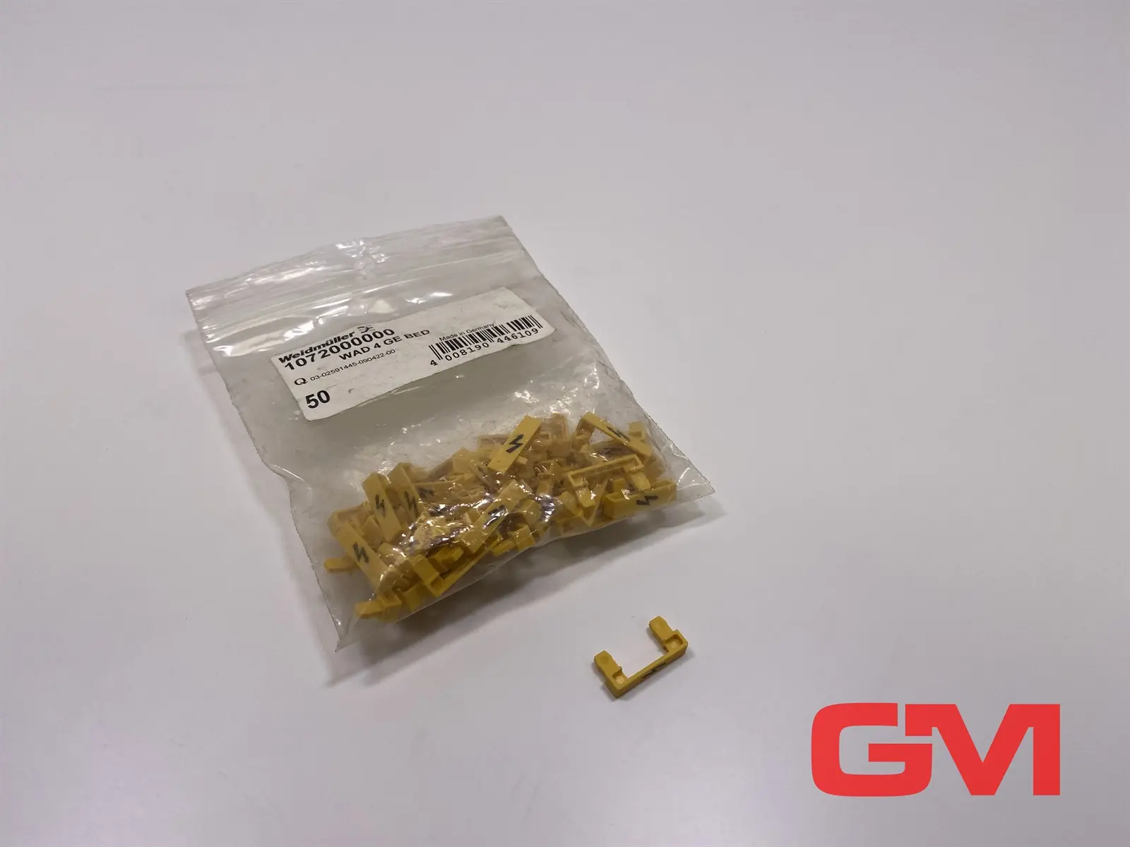 Produktfoto 1 von VE 50x Weidmüller Klemmenmarkierer WAD 4 GE BED markers 1072000000 Blitzzeichen