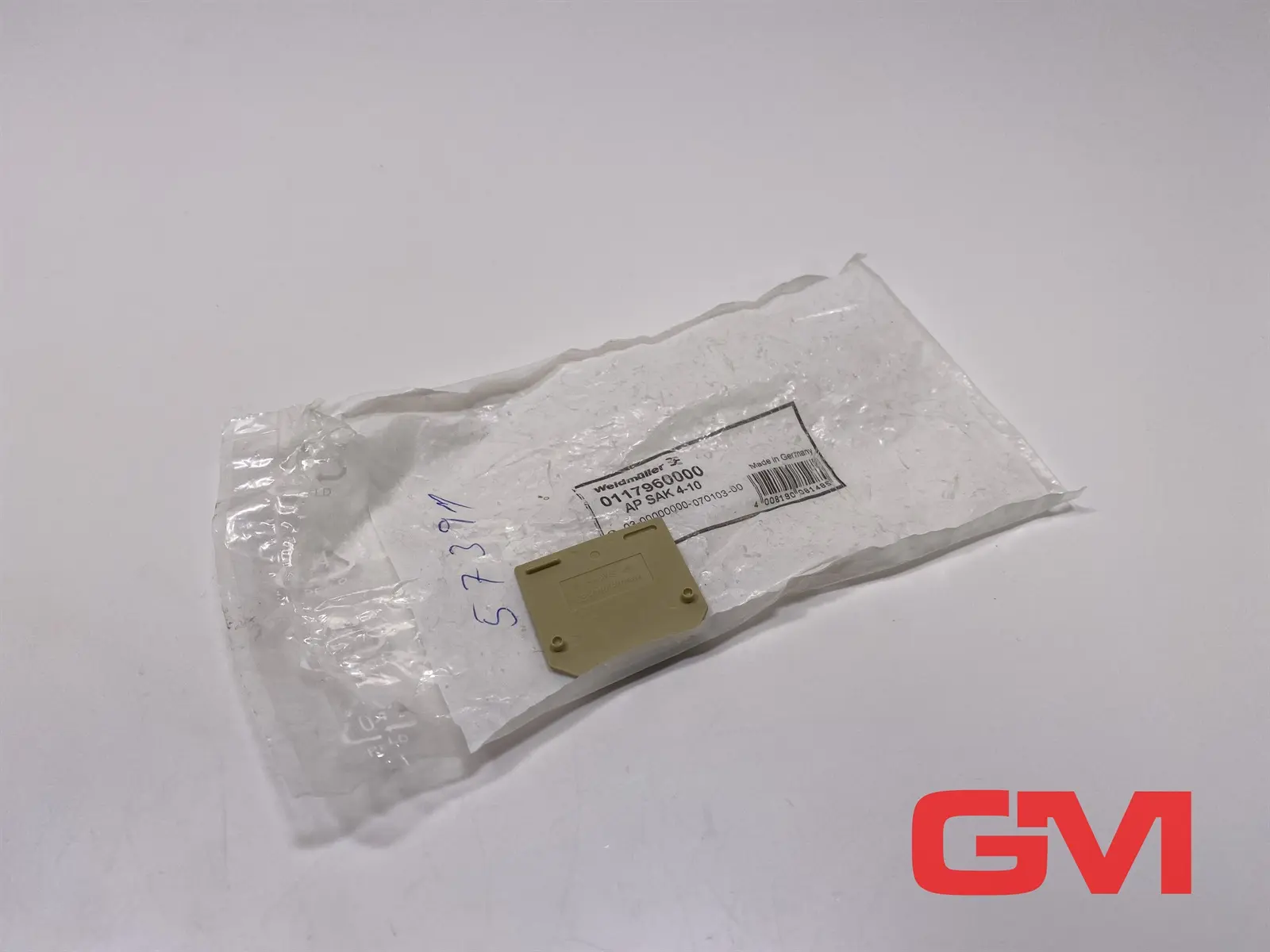 Produktfoto 1 von VE 19x Weidmüller Abschlussplatte AP SAK4-10 end plate 0117960000 SAK-Reihe