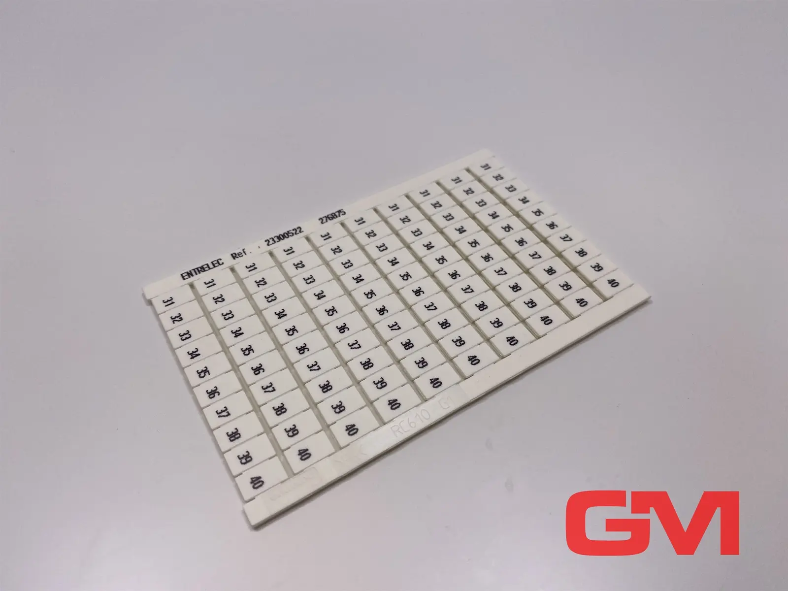 Produktfoto 1 von VE 3x Entrelec Markierer Karte 23300522 276875 marker card 10x31-40 RC610 horiz.